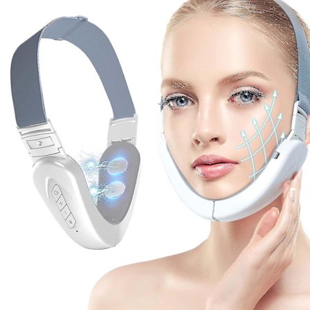 Dobbelthage Reducer Maskine, Ems Ansigtsløftningsmaskine, Elektrisk V-face Shaping Beauty Belt, Fastgørende Ansigtsmassager
