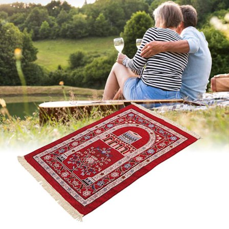 Islamsk muslimsk bønneteppe etnisk stil fasjonabel bønnematte Ramadan gave bønneteppe for menn kvinner