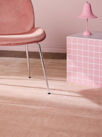 Wool Rug Handloom Fringes Terracotta