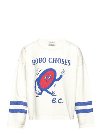Walking Clock Long Sleeve T-Shirt T-shirts Long-sleeved T-shirts Hvit Bobo Choses