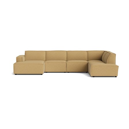 Lyon U-Form Sofa, links, Puente Gelb, moderne Wohnlandschaft für hohen Komfort, elegantes Design, ideal für Familien, U-Form, Größe 80cm.