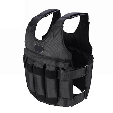 Justerbar vektvest for trening 20 kg 50 kg treningsvest fitnessjakke gymtrening boksing midjevest, kun vest, uten sand og stålplater