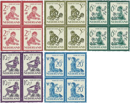 Holland 1950 - NVPH 563-567 - 4-Miniark - Postfrisk