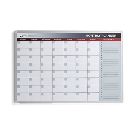 Magnetic planning board MARION, monthly planning board, 900x600 mm