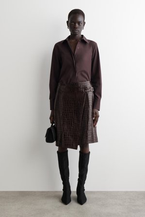 COS Bawełniana Koszula Do Garnituru in Czerwony