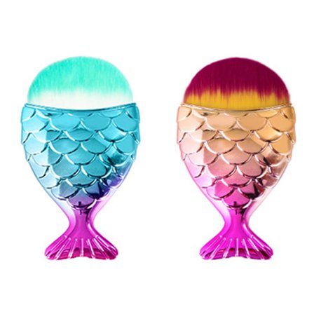 2 st Mjuka Nagelkonst Damm Puder Borttagare, Sjöjungfru Nagelkonst Borste