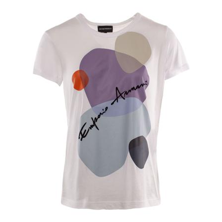 Emporio Armani T-Shirts vit, Dam, Dam, Storlek: L