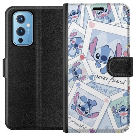 Yhteensopiva Lompakkokotelo OnePlus 9 Unelmoivat pilvet vaaleanpunaisina, lila ja sinisen sävyissä, kimaltelevine tähtineen ja pehmeän satumaisen tunn