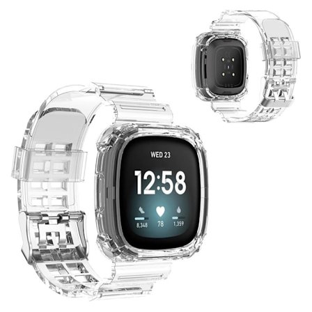 Fitbit Versa 3 / Sense transparent silikone rem - transparent