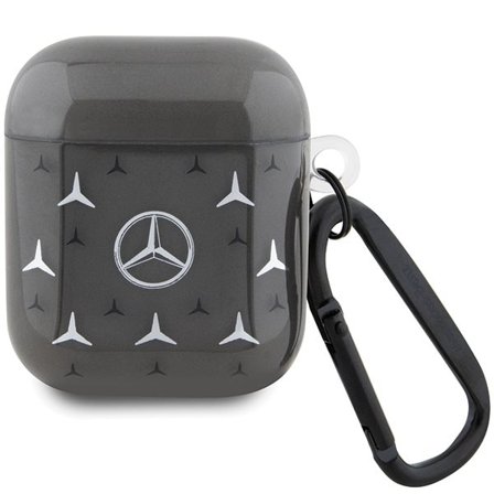Mercedes MEA28DPMGS AirPods 1/2-deksel svart/svart Stort stjernemønster