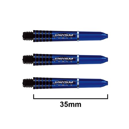 Winmau Prism Force Shafts (4 Sets, 12 pcs) 35mm Polycarbonate Dart Shafts Blue/Black/Clear - Professional Grade Replacement Shafts for Darts