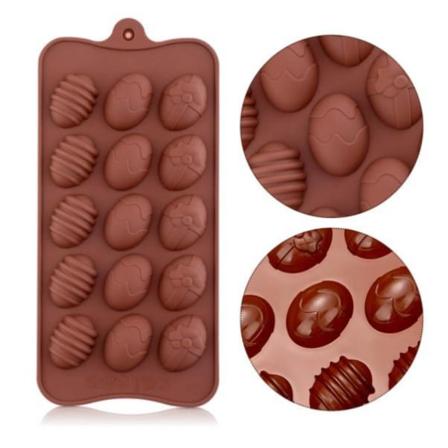Små Ägg Påskägg Silikonform Chokladform Pralinform Form För Pral Brun