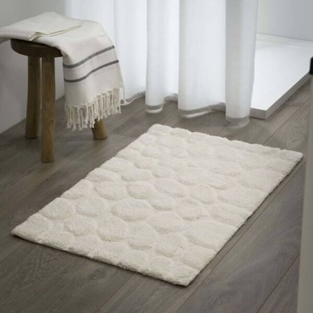 Sealskin Badrumsmatta Pebbles bomull 60x90 cm elfenben Beige