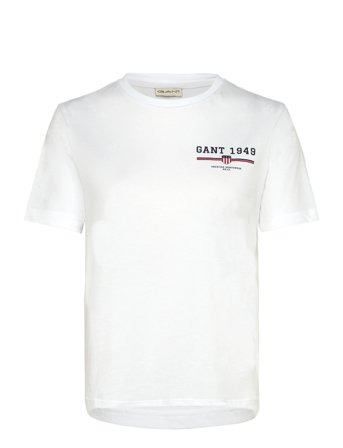 GANT Reg Graphic Ss T-Shirt - White - XS