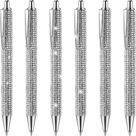 6 stk. kuglepenne, skrivepen, sorte blækpenne
