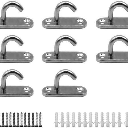 Oval åpne kroker med øyeplate, ankervegg skruemontering kroker, hengende kroker for