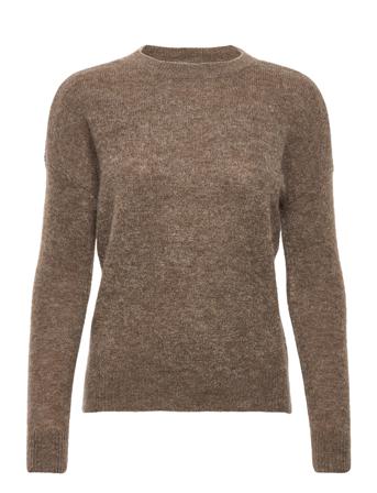 Mschfemme Mohair O Pullover Brown MOSS COPENHAGEN