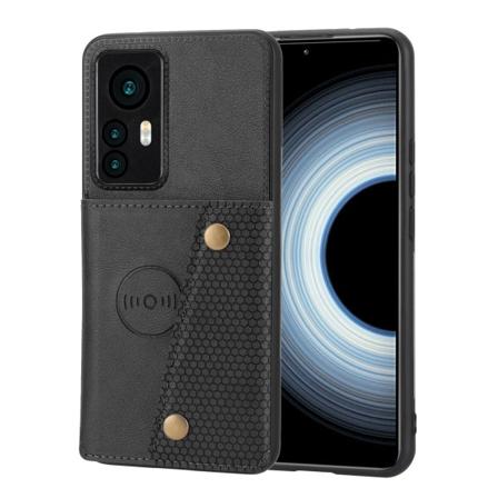 Xiaomi Mi 12T Pro - Praktiskt Skal Korthållare Svart
