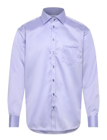 Twill W. Check Contrast In Collar Blue Bosweel Shirts Est. 1937