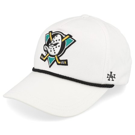 American Needle - NBA Wit unconstructed Cap - Hatstore Exclusive x Anaheim Ducks Cappy Rope White Dad Cap @ Hatstore