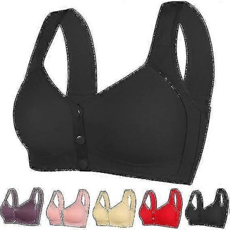 Daisy BH med frontlukning, Daisy BH til kvinder, BH'er med frontknapper uden bøjle, Push Up BH med høj støtte, Sports Push Up BH