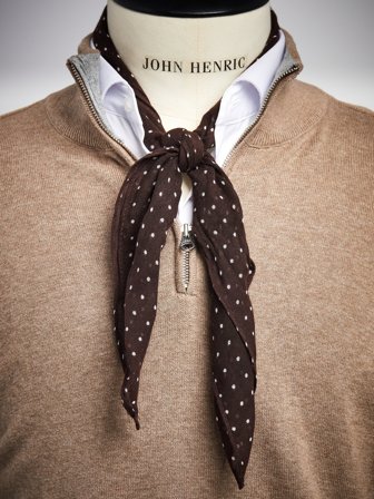 John Henric Men's Brun Bandana Dot Size Onesize