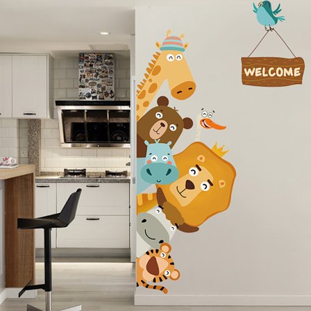 Kreativt dyre fugl vægklistermærke, vægklistermærke klistermærke, vægdekoration