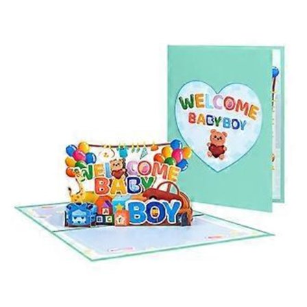 Nyfödd Bebis Firande 3D Popup Kort Glad 3D Popup Nyfödd Bebis Grattiskort För Speciella Grattis Och Önskningar