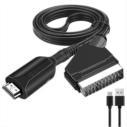 Hdmi till Scart-kabel 1 meter lång direktanslutning bekväm konvertering Fk
