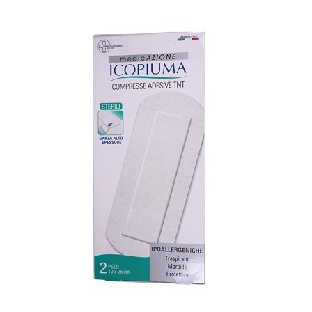Icopiuma Compresse Adesive Sterili in TNT 10x25cm 2 Pezzi