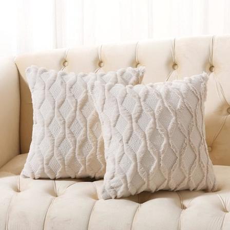 2 kpl Heittotyynynp llisi 18x18 tuumaa, Dekoratiivinen Maalaistyylinen Sohvatyynynp llinen, Pehme Plussi Neli m inen Boho-tyylinen Tyyny