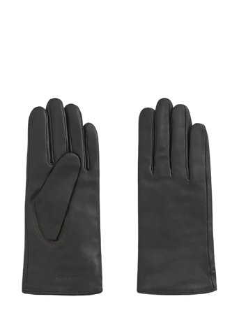 Cashmere Lined Leather Gloves Black GANT
