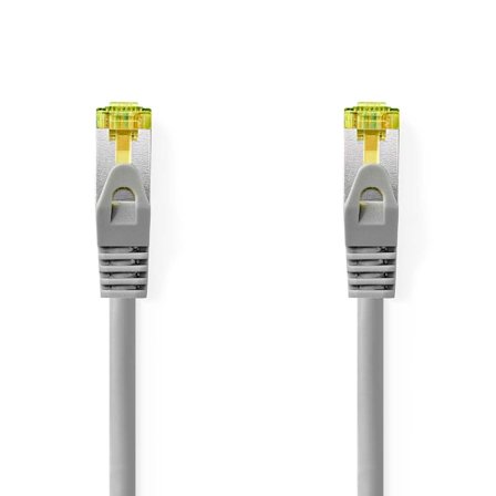 Cat 8.1 netværkskabel | S/FTP | RJ45 Han | RJ45 Han | 3.00 m | Runde | LSZH | Grå | Label