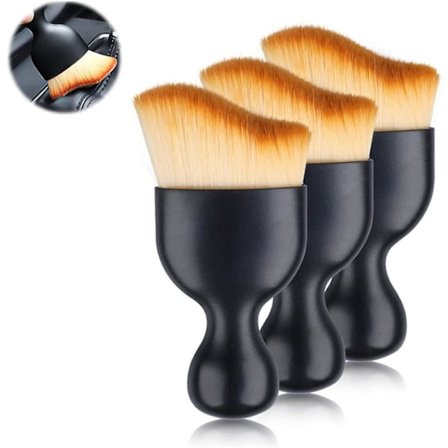 Bilsrengøringsbørster, Auto Detailing Børste, Bil Auto Detailing Børste Til Motor/Instrumentbræt/Luftventiler/Indvendig, 3 Stk