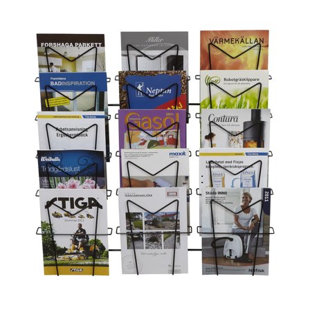 ECLIPSE Broschyrställ A4 stående 15-fack svart - Lyreco - Kontorsmöbler och inredning - Tavlor ställ och ramar - Broschyr- och tidningssställ