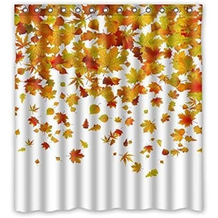 Elegant duschdraperi - Romantisk höstlöv - Anpassning