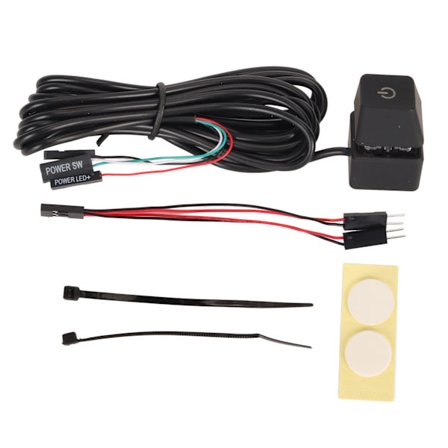 PC-virtakytkin mekaanisella näppäimellä, ulkoinen PC-virtakytkin pöytätietokoneille, Plug and Play -sininen kytkin taustavalaistulla toiminnolla, 