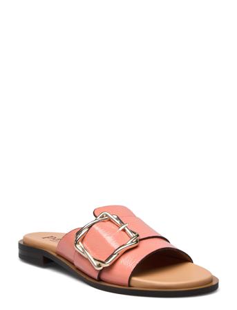 Velcro Srings Semisquare Shoes Summer Shoes Flat Sandals Rosa Apair*Betinget Tilbud