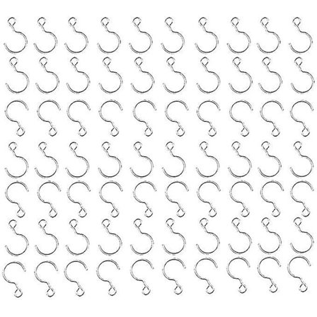 [100 Pakk S-Formet Henger Krystallperle Gardin 24mm Mini Henger DIY Smykke Tilbehør Dekorative Kroker For Solfanger Lysekrone Pend