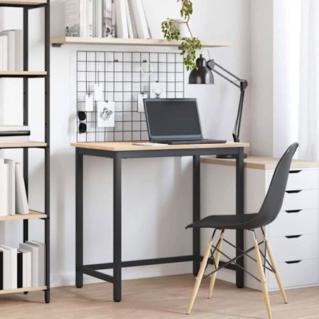 Sidetabell - kompletterande bord - gueridon Vidaxl bord Naturlig 80 x 50 x 77 cm Ingenjörs trä och stål