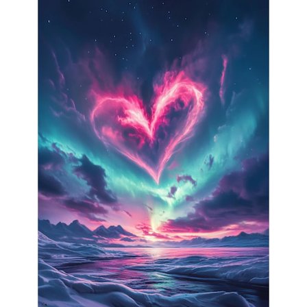 5D Diamantmaleri Sæt Kærlighed-DIY Diamantkunst Sæt til Voksne Landskab, Fuld Rund Bor-Krystal Broderi Korssting-Håndværk til Væg & Kontorindretning