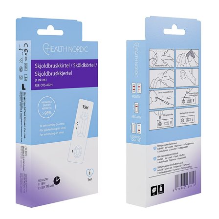 Health Nordic Stofskifte Hjemmetest (Skjoldbruskkirtel) 1 stk., Medicin & Pleje, Hjemmetests, Stofskiftetests