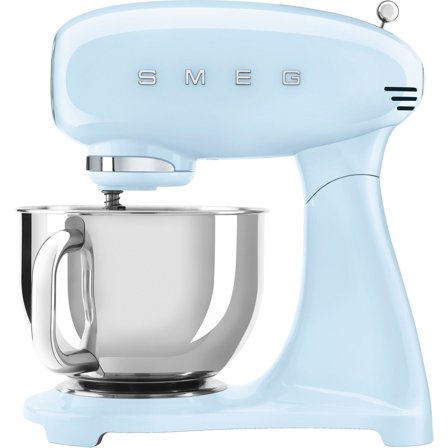Smeg SMF03PBEU Køkkenmaskine 4,8 liter Full farge Pastellblå - Kjøp kjøkkenmaskin hos Bakeren og Kokken' - 'Pastellblå (full farge)
