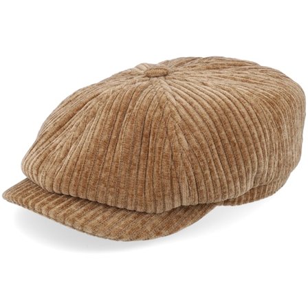 Stetson - Hatteras Corduroy Jersey Beige Flat Cap Flatcap Beige Cap - @ Hatstore