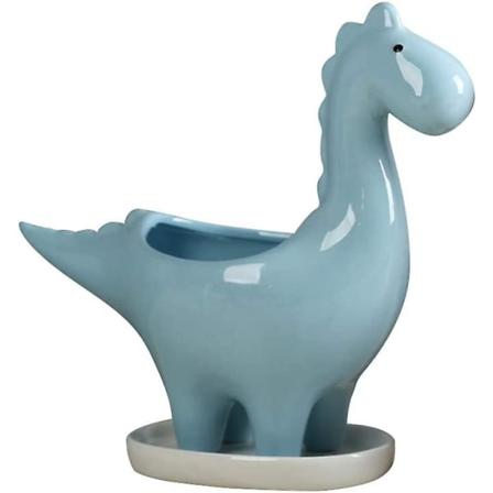 Keramisk suckulent planterkruka dinosaurie blomkruka bordsvas (himmelsblå utan växt) [LGL]