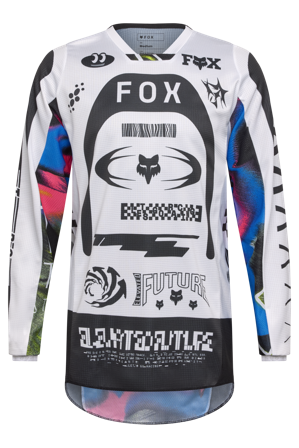 Bluză Motocross FOX 180 Image Cosmo alb/negru L