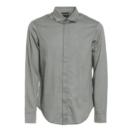Emporio Armani Shirts , Grijs , Heren , Maat: M