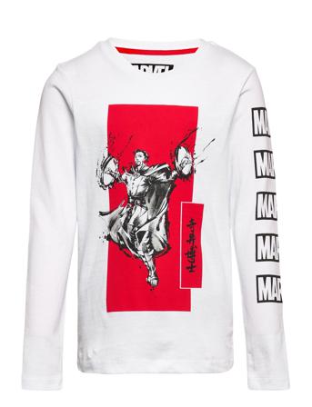 Jcomarvel Tee Ls Crew Neck Jnr Langærmet T-shirt Hvid Jack & J S