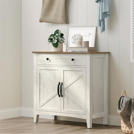 Skænk 80 cm Country Style rustik – hvid/brun