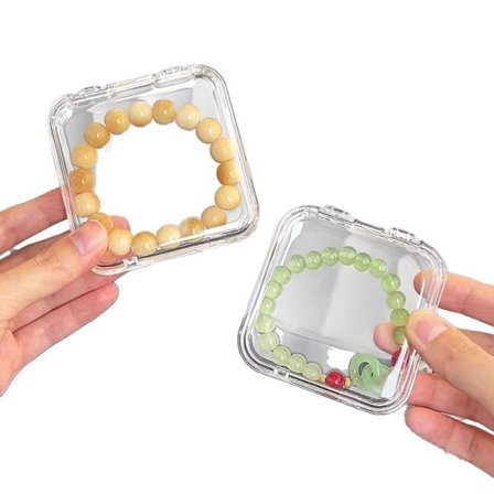 Nagelorganisatör, 2-delad tryck-på-nagelorganisatör, konstgjord tryck-på-nagelbehållare, klar akryl nagelorganisatör